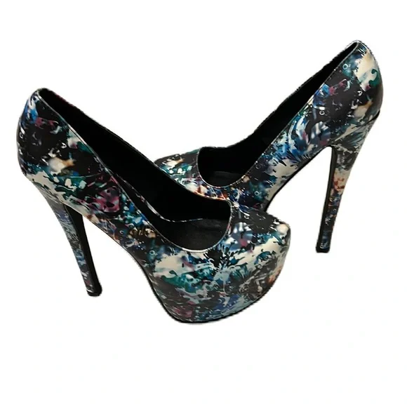 Women’s SHOEDAZZLE, Colorful, Art to Wear Heels, Size 7.5 - Picture 5 of 6